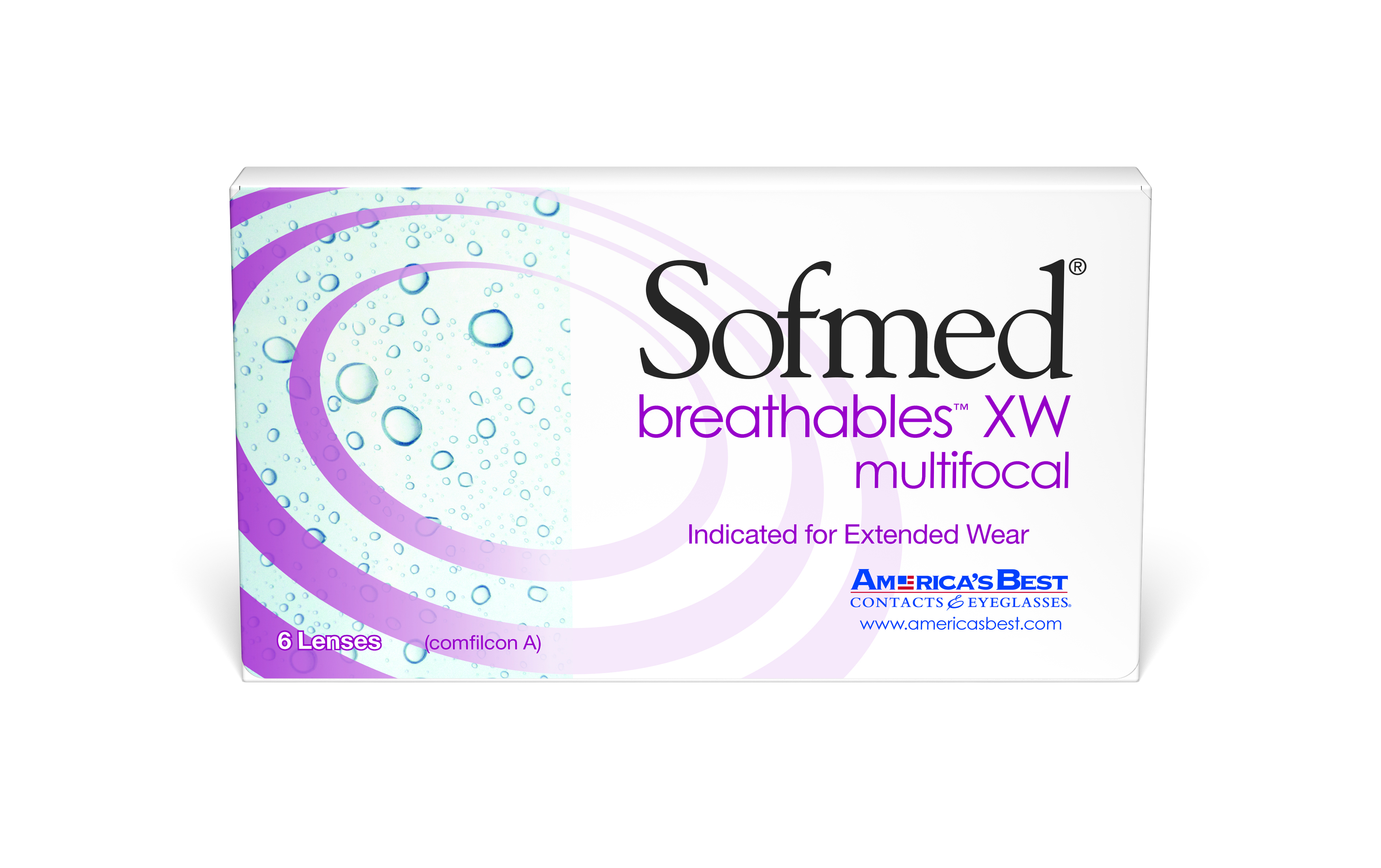 Sofmed breathables XW multifocal 6 Pack - Distance large view angle 0